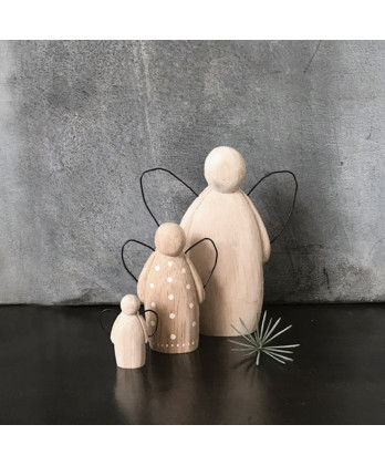 Ξύλινος Άγγελος Μικρό Πουά