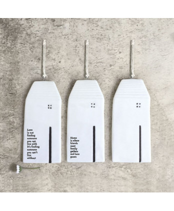 Κρεμαστό Σπίτι Απο Πορσελάνη Μεγάλο Απλό 11εκ