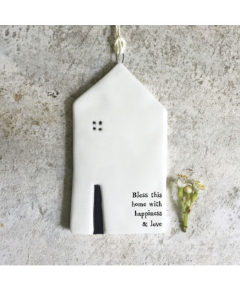Κρεμαστό Σπίτι Απο Πορσελάνη Μεσαίο Bless This Home  9εκ