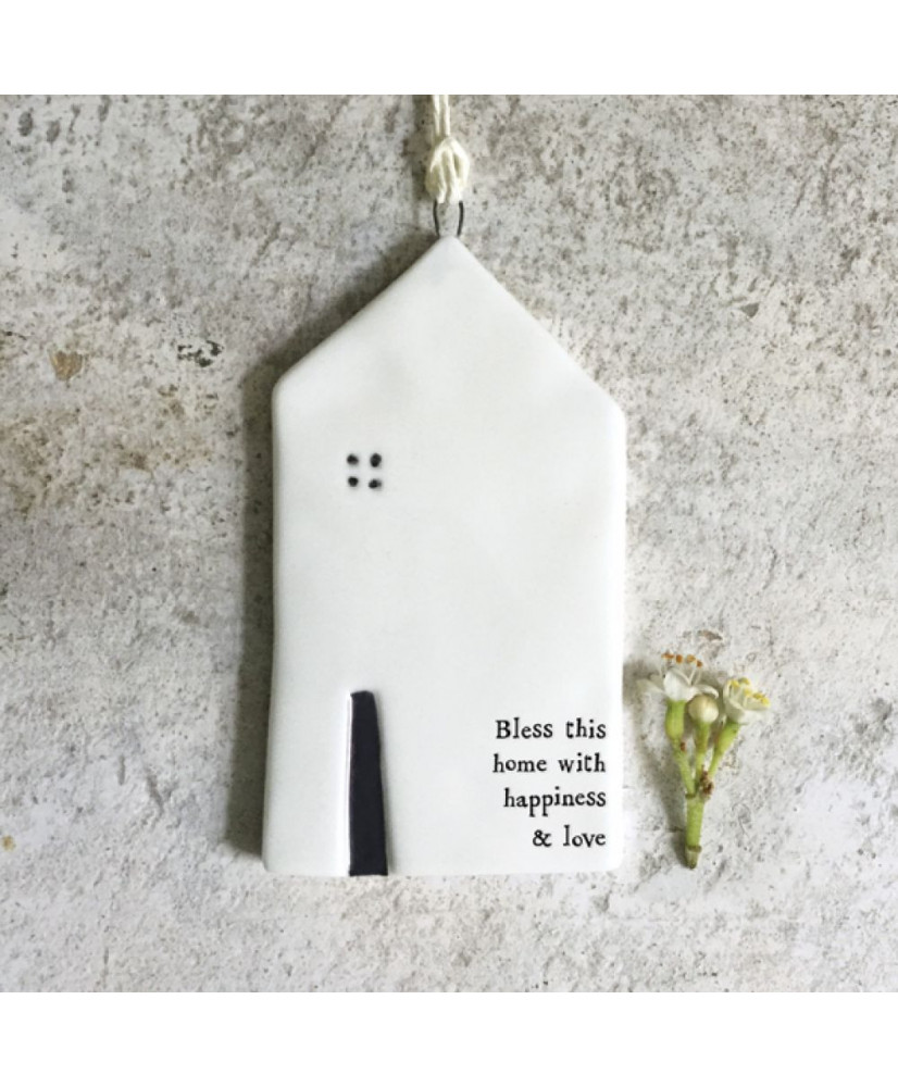 Κρεμαστό Σπίτι Απο Πορσελάνη Μεσαίο Bless This Home  9εκ