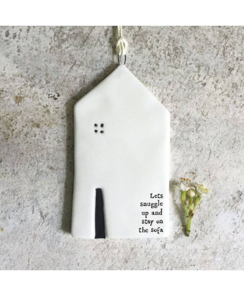 Κρεμαστό Σπίτι Απο Πορσελάνη Μεσαίο Lets Snuggle Up 9εκ