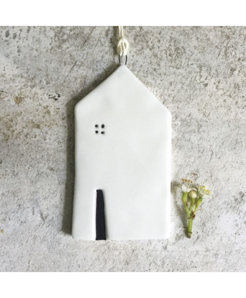 Κρεμαστό Σπίτι Απο Πορσελάνη Μεσαίο Απλό 9εκ