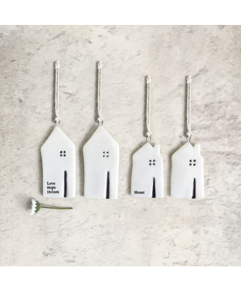 Κρεμαστό Σπίτι Απο Πορσελάνη Μικρό Love, Hope, Dream 5,5εκ
