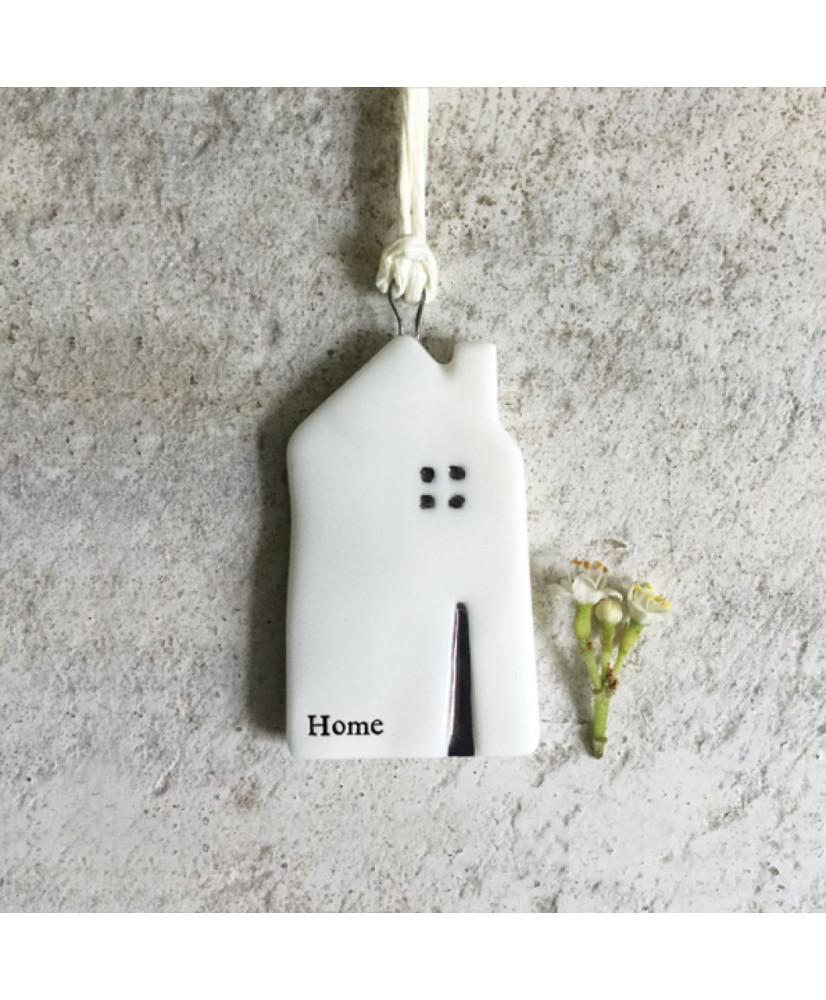 Κρεμαστό Σπίτι Απο Πορσελάνη Μικρό Home Mε Kαμινάδα 4εκ