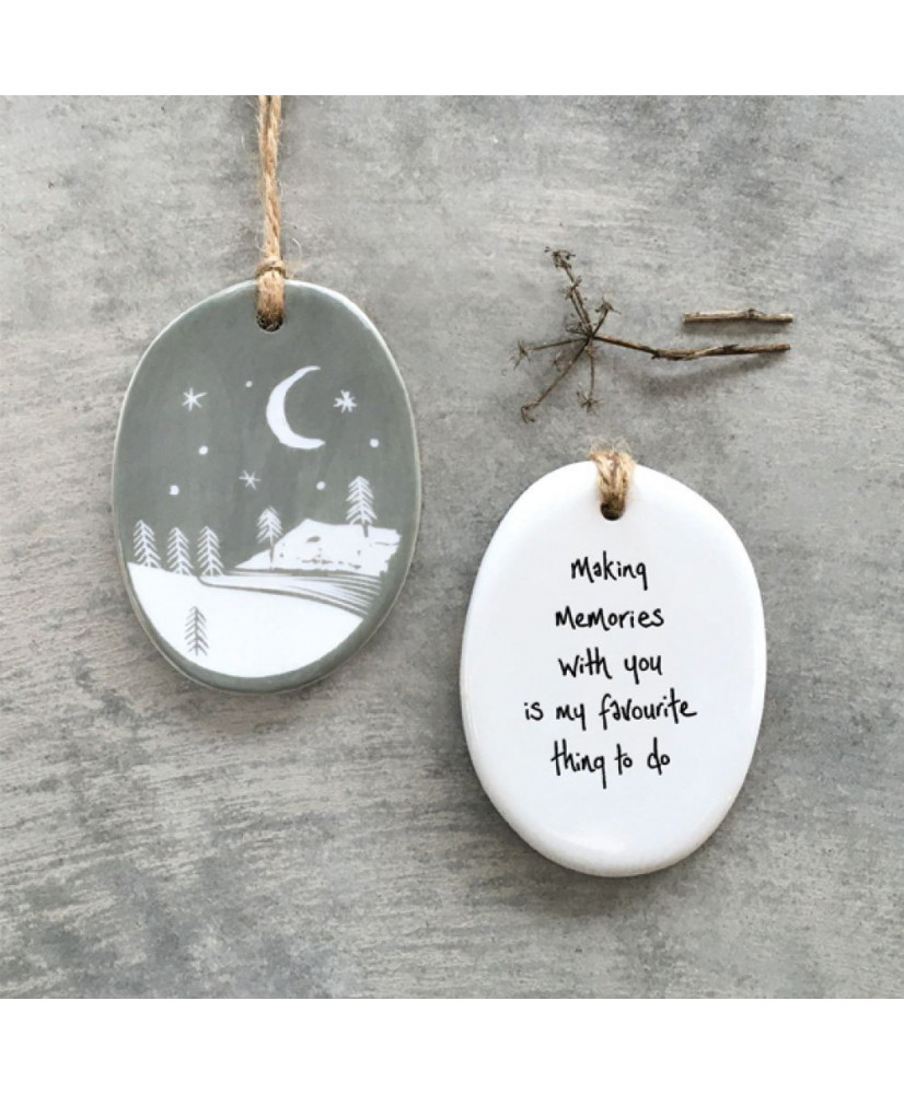 Στολίδι Sgraffito Από Πορσελάνη Making Memories 7x5,5εκ