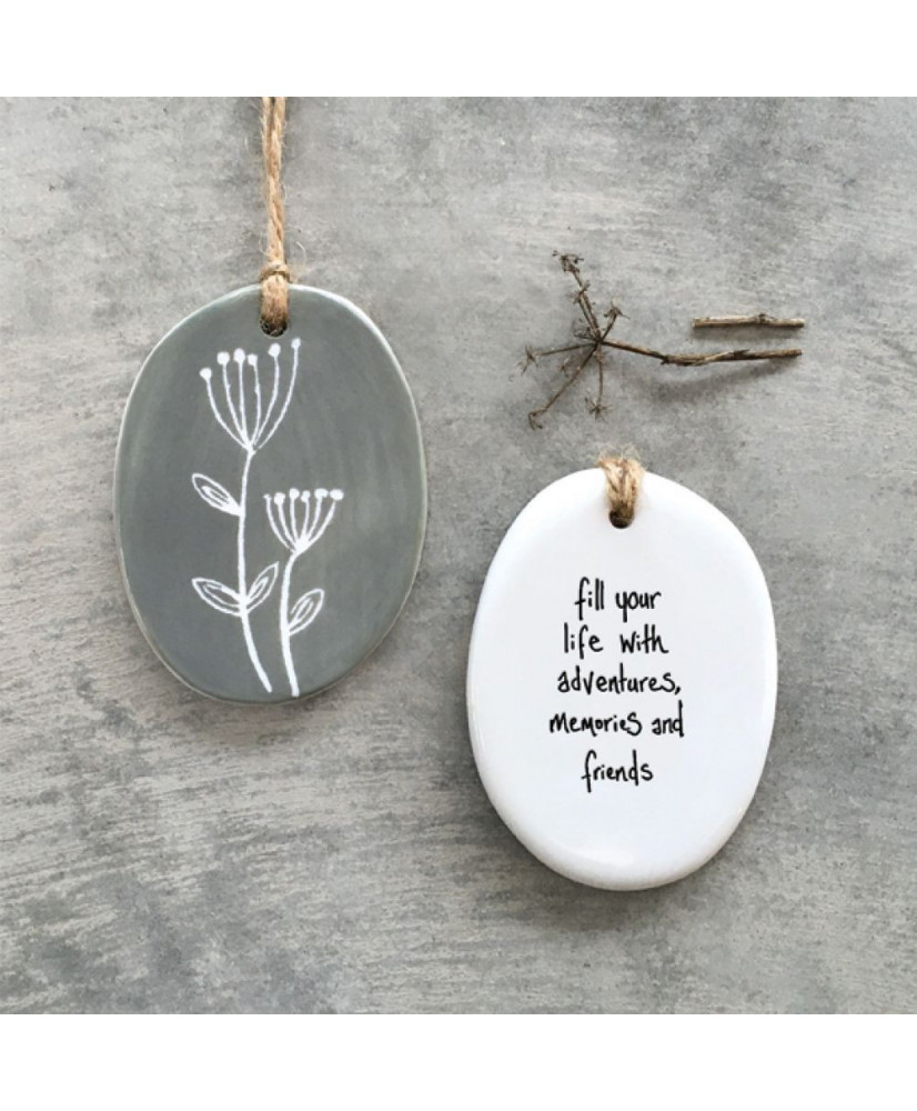 Στολίδι Sgraffito Από Πορσελάνη Fill Your Life 7x5,5εκ