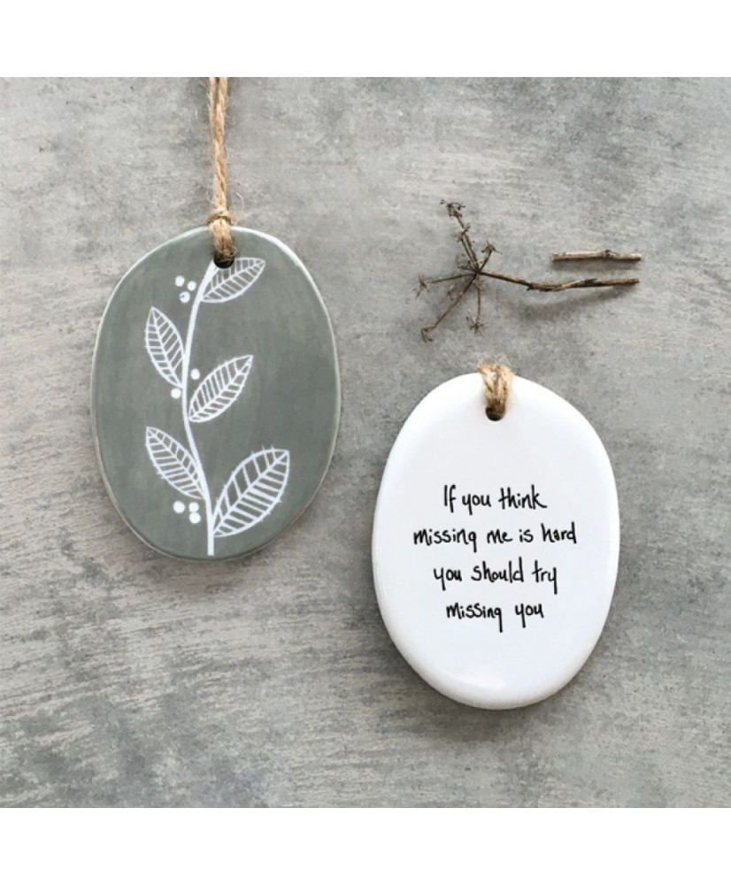 Στολίδι Sgraffito Από Πορσελάνη If You Think 7x5,5εκ