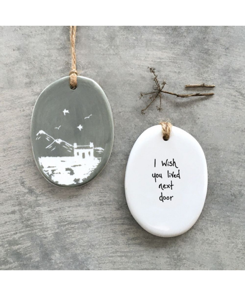 Στολίδι Sgraffito Από Πορσελάνη I Wish You 7x5,5εκ