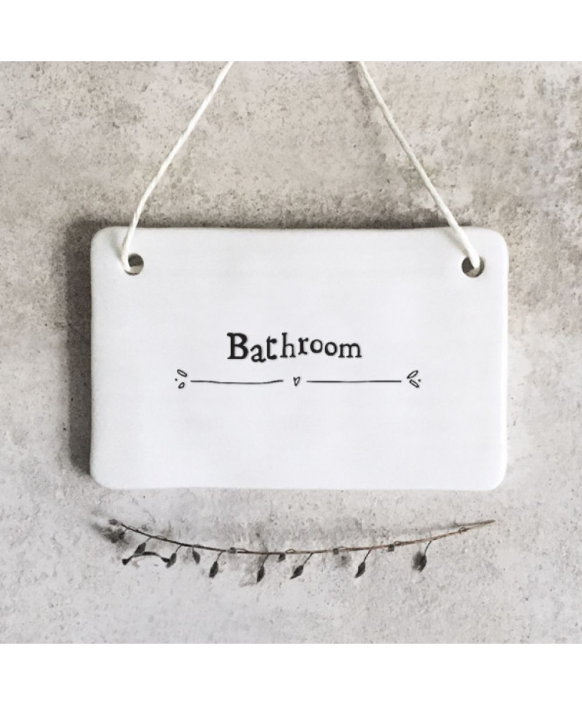 Καδράκι Από Πορσελάνινη Επιγραφή Bathroom
