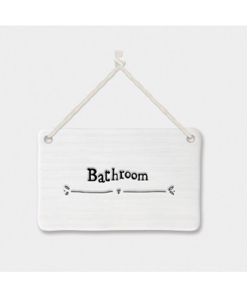 Καδράκι Από Πορσελάνινη Επιγραφή Bathroom