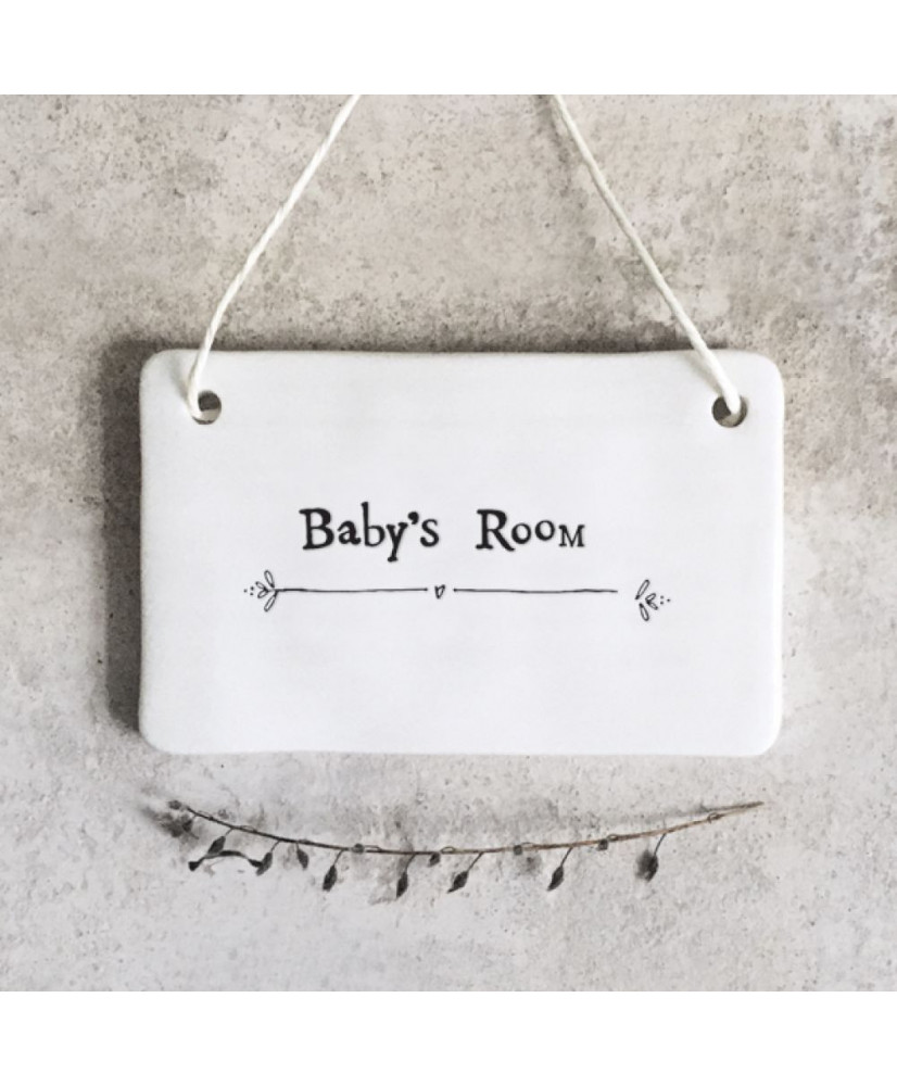 Καδράκι Από Πορσελάνινη Επιγραφή Baby's Room