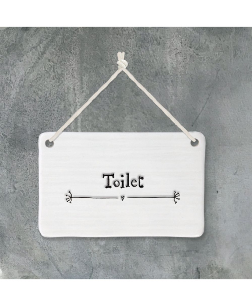 Καδράκι Από Πορσελάνινη Επιγραφή Toilet