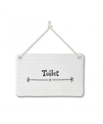 Καδράκι Από Πορσελάνινη Επιγραφή Toilet