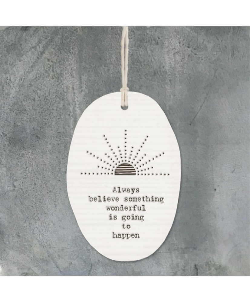 Καδράκι Από Πορσελάνη οβάλ Always Βelieve