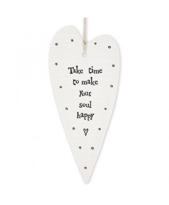 Κρεμαστή Καρδιά Μακριά Από Πορσελάνη Take Time