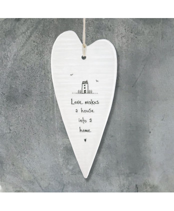 Κρεμαστή Καρδιά Μακριά Από Πορσελάνη Love makes