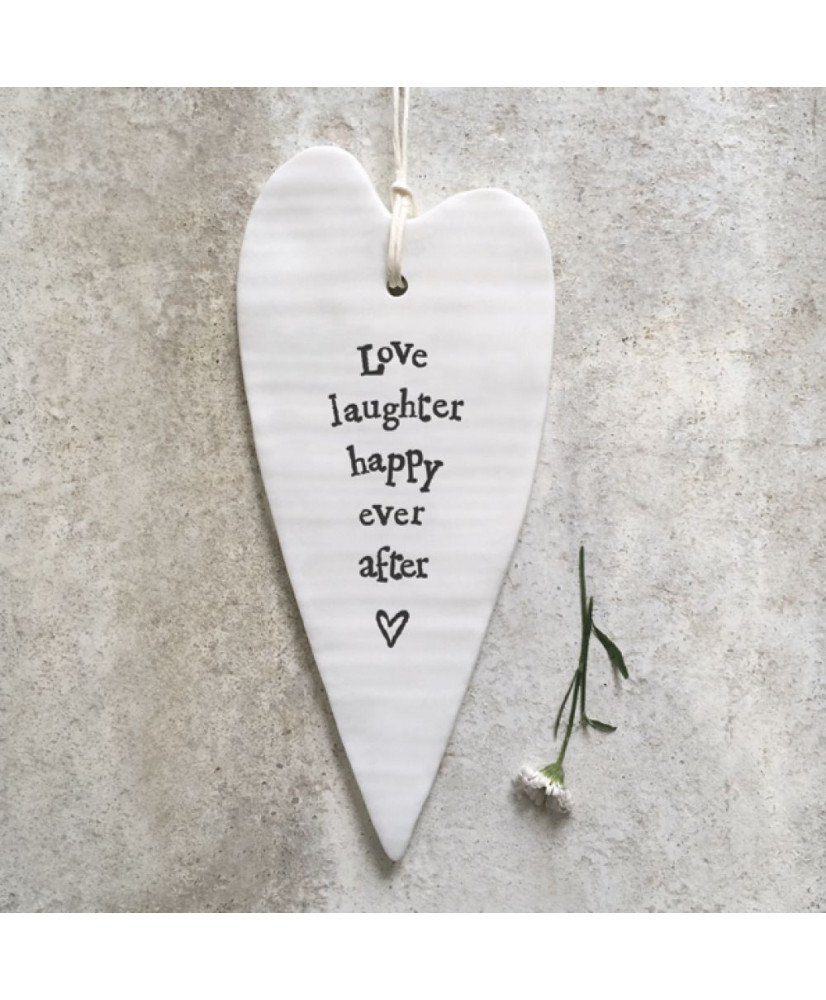 Κρεμαστή Καρδιά Από Πορσελάνη Love