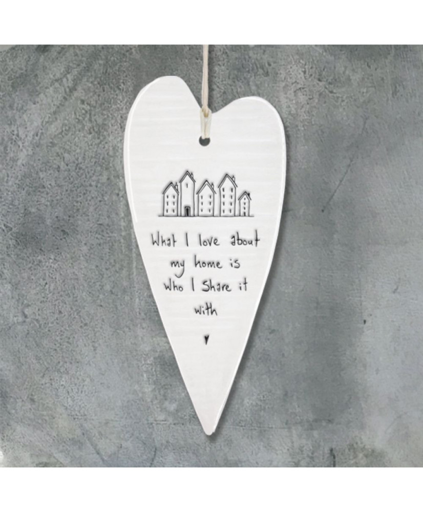 Κρεμαστή Καρδιά Μακριά Από Πορσελάνη Love About My Home