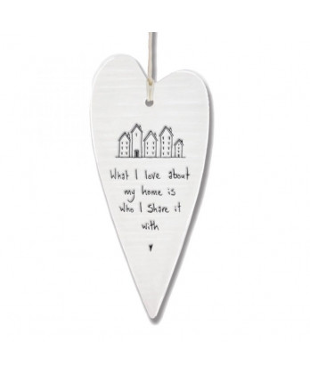 Κρεμαστή Καρδιά Μακριά Από Πορσελάνη Love About My Home