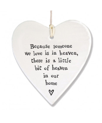 Κρεμαστή Καρδιά Από Πορσελάνη Because Someone We Love