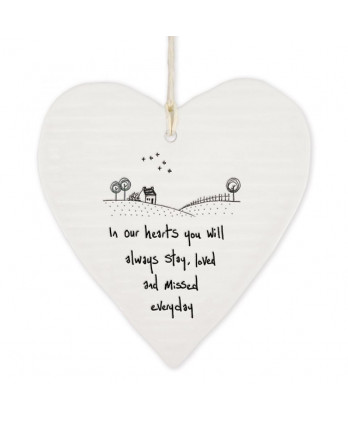 Κρεμαστή Καρδιά Από Πορσελάνη In Our Hearts