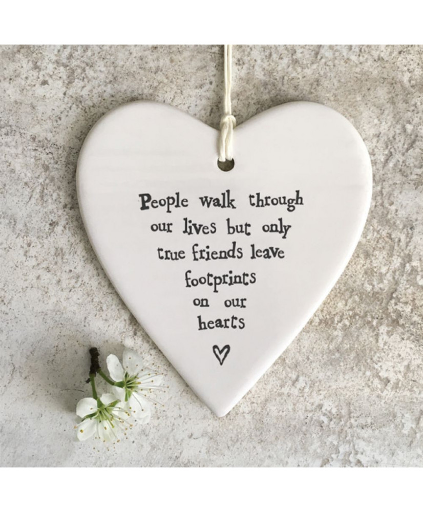 Κρεμαστή Καρδιά Από Πορσελάνη People Walk Through