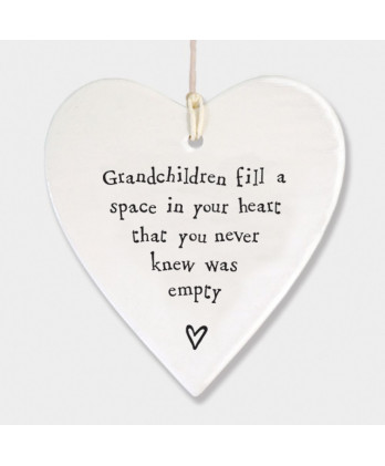 Κρεμαστή Καρδιά Από Πορσελάνη Grandchildren Fill