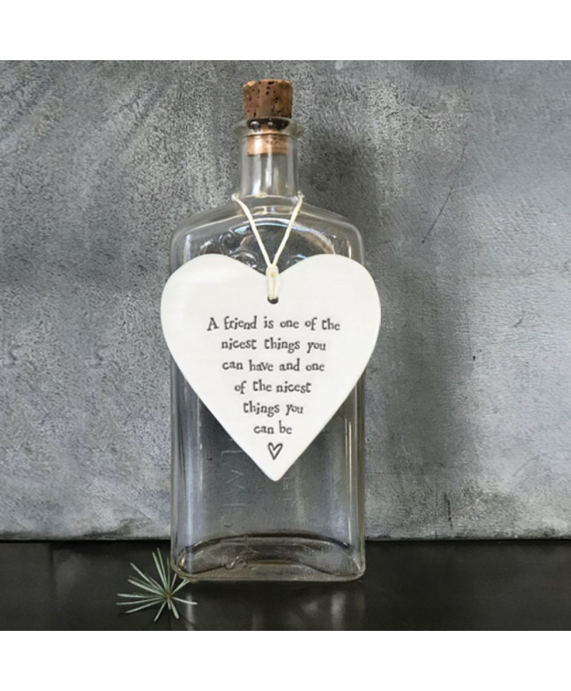 Κρεμαστή Καρδιά Από Πορσελάνη A Friend Is