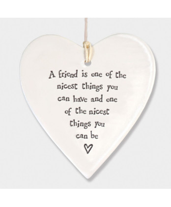 Κρεμαστή Καρδιά Από Πορσελάνη A Friend Is