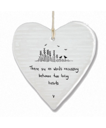 Κρεμαστή Καρδιά Στρογγυλή Από Πορσελάνη Two Loving Hearts