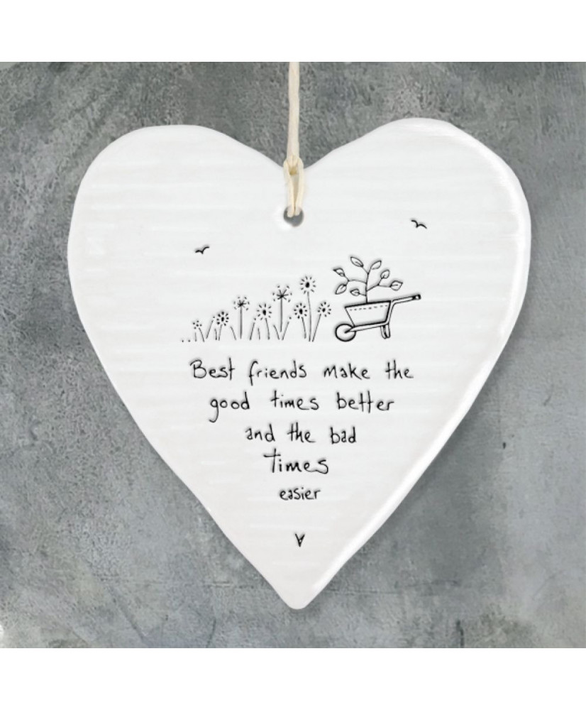 Κρεμαστή Καρδιά Στρογγυλή Από Πορσελάνη Make Good Times