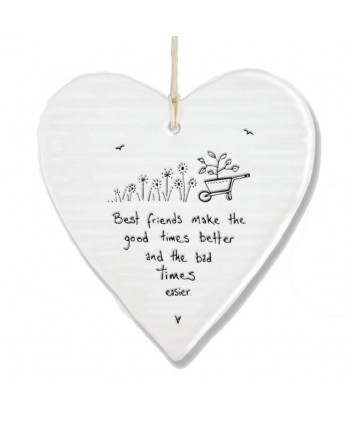 Κρεμαστή Καρδιά Στρογγυλή Από Πορσελάνη Make Good Times