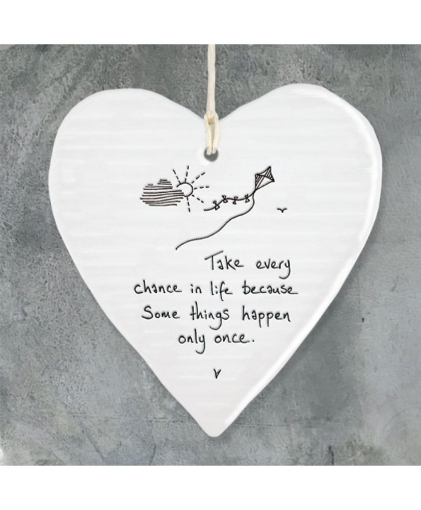 Κρεμαστή Καρδιά Από Πορσελάνη Take Every