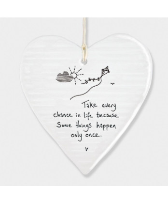 Κρεμαστή Καρδιά Από Πορσελάνη Take Every