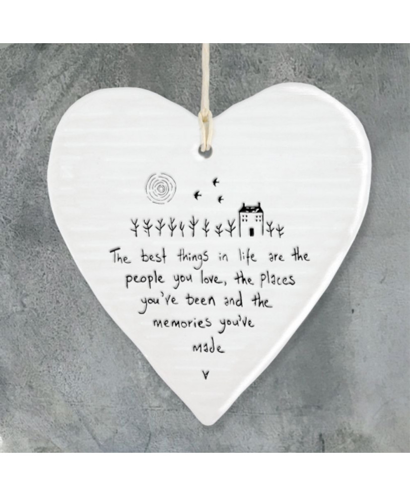 Κρεμαστή Καρδιά Στρογγυλή Από Πορσελάνη People