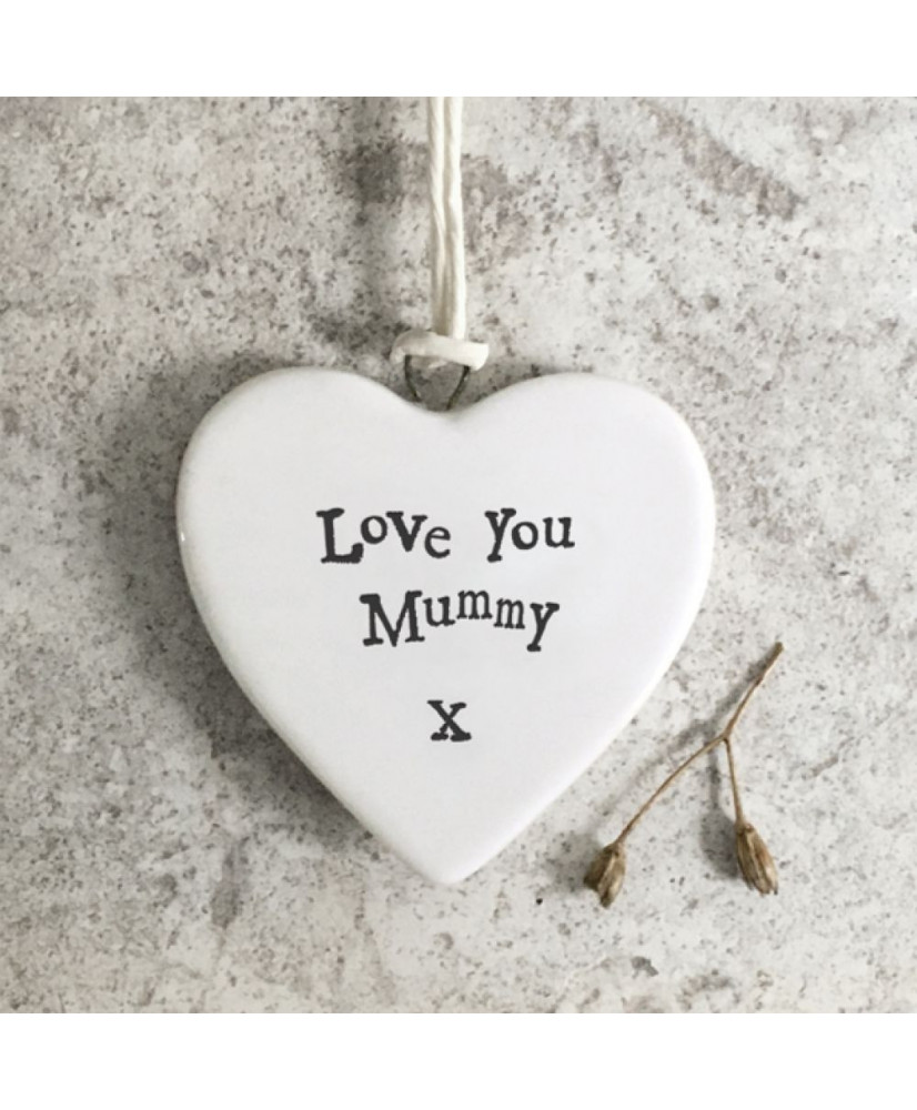 Κρεμαστή Καρδιά Από Πορσελάνη Love you mummy