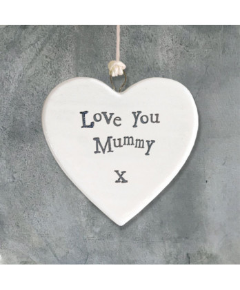 Κρεμαστή Καρδιά Από Πορσελάνη Love you mummy