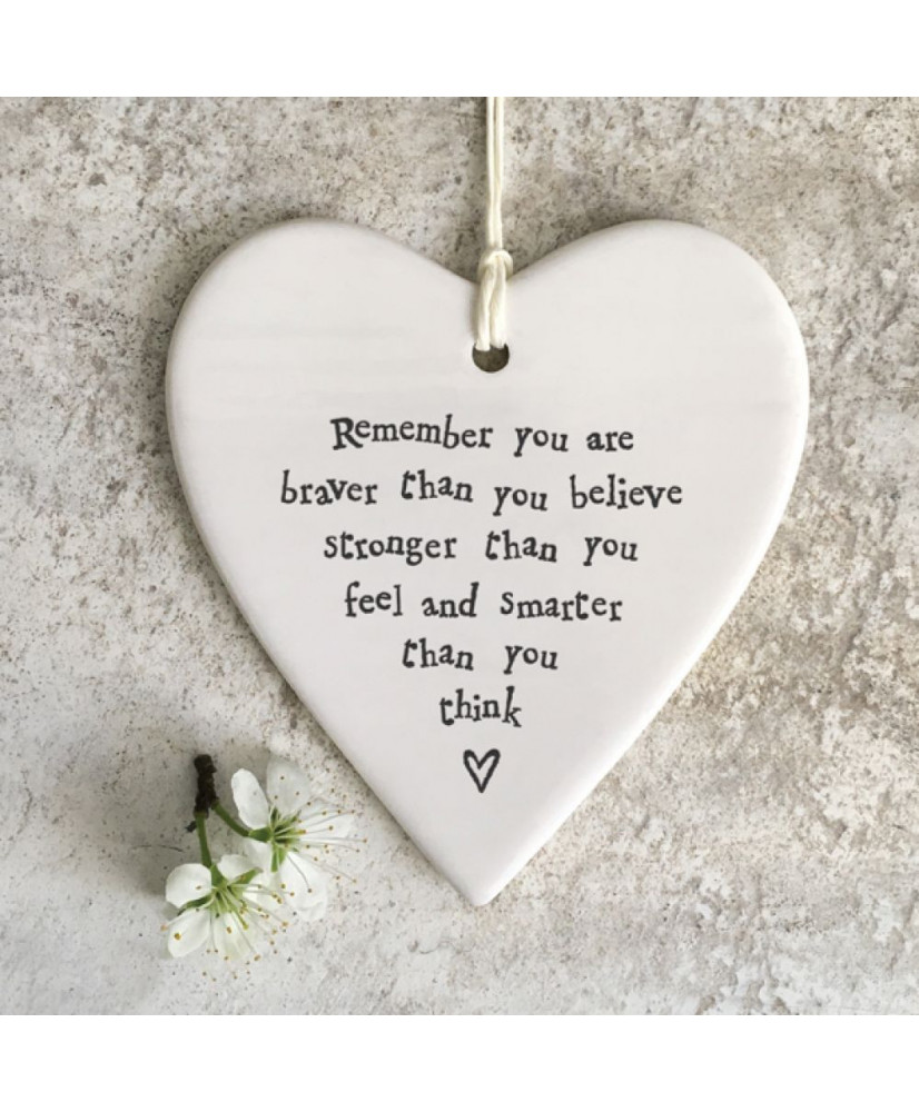 Κρεμαστή Καρδιά Από Πορσελάνη Remember you are