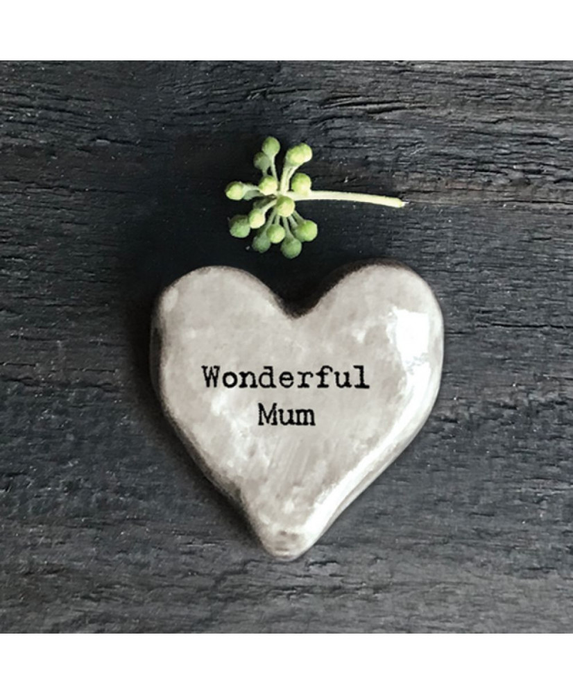 Πέτρα καρδιά Από Πορσελάνη Μικρή Wonderful Mum