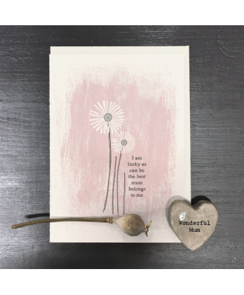 Πέτρα καρδιά Από Πορσελάνη Μικρή Wonderful Mum