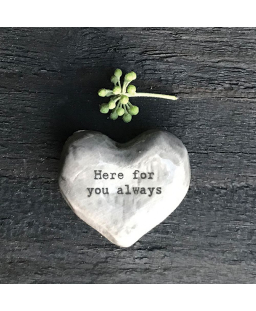 Πέτρα καρδιά Από Πορσελάνη Μικρή Here For You Always