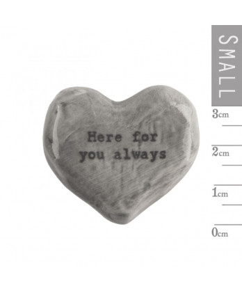Πέτρα καρδιά Από Πορσελάνη Μικρή Here For You Always