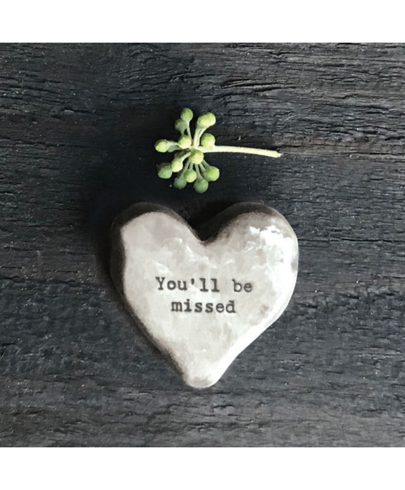 Πέτρα καρδιά Από Πορσελάνη Μικρή You'll Be Missed