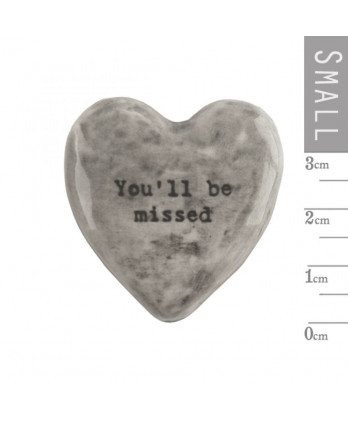 Πέτρα καρδιά Από Πορσελάνη Μικρή You'll Be Missed