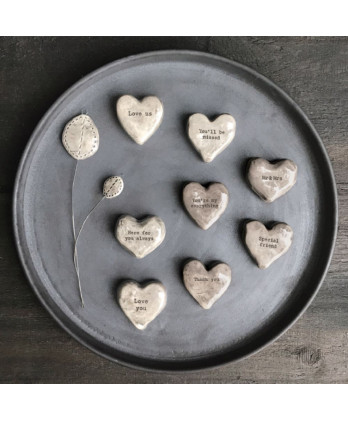 Πέτρα καρδιά Από Πορσελάνη Μικρή Thank you