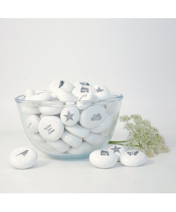 Βότσαλο Από Λευκή Πορσελάνη Φεγγάρι – Love You