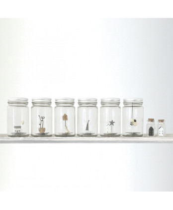 Βάζο Με Ξύλινο Σπιτάκι - Καρδιά Και Μήνυμα Home Is Where Heart Is 5x9,5εκ