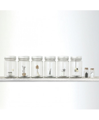 Βάζο Με Ξύλινο Καραβάκι Και Μήνυμα Adventure Awaits 5x9,5εκ