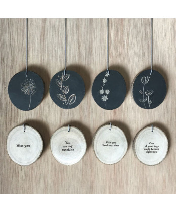 Κορμός Ξύλινος Κρεμαστός Silhouette Με Σχέδιο Γιασεμί Και Μήνυμα Lived next door 10εκ