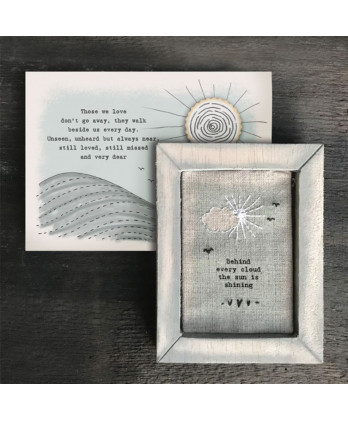 Καδράκι Ξύλινο Με Κέντημα Και Μήνυμα Home is 9,5x2x12,5εκ